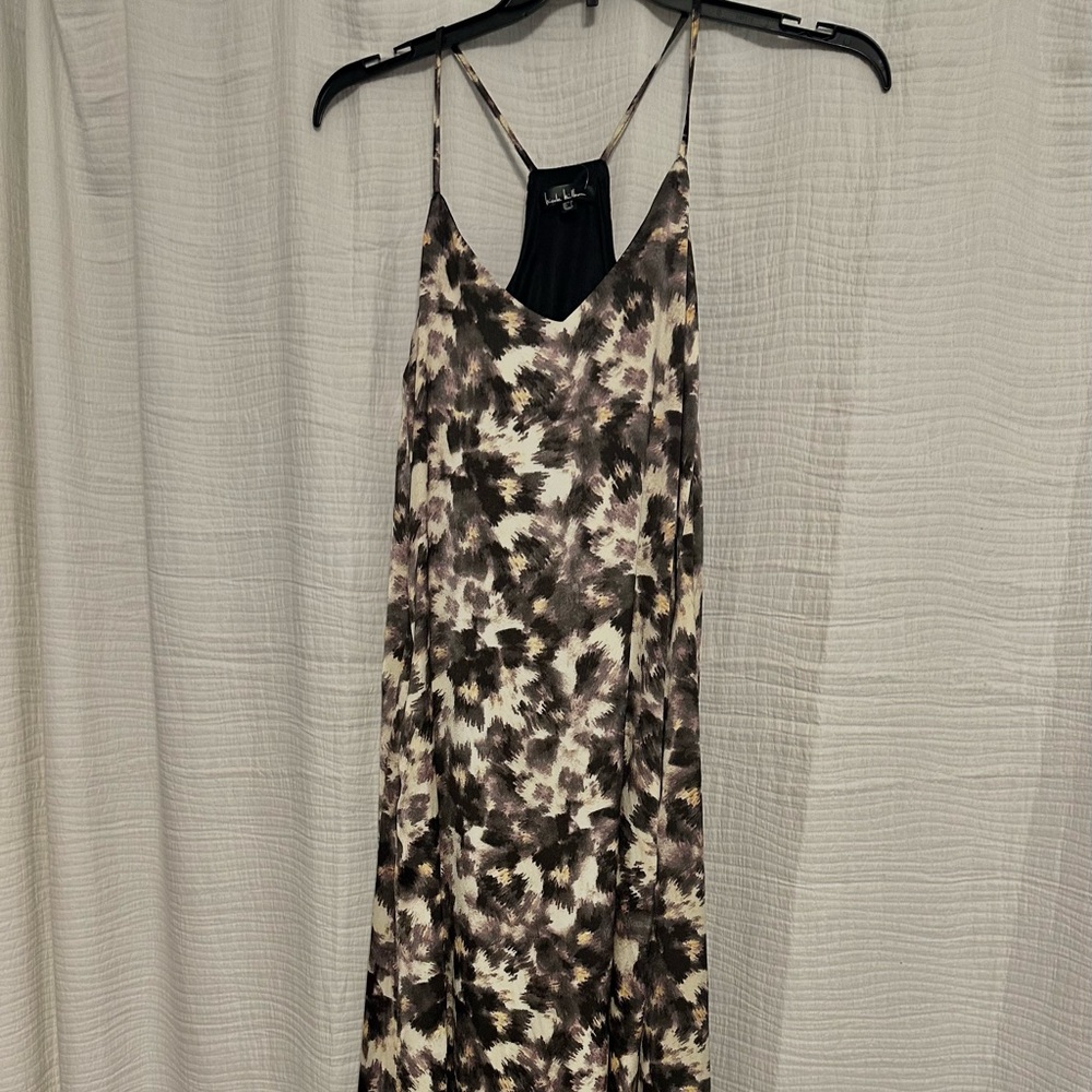 Nicole Miller Black and Cream Maxi Dress
